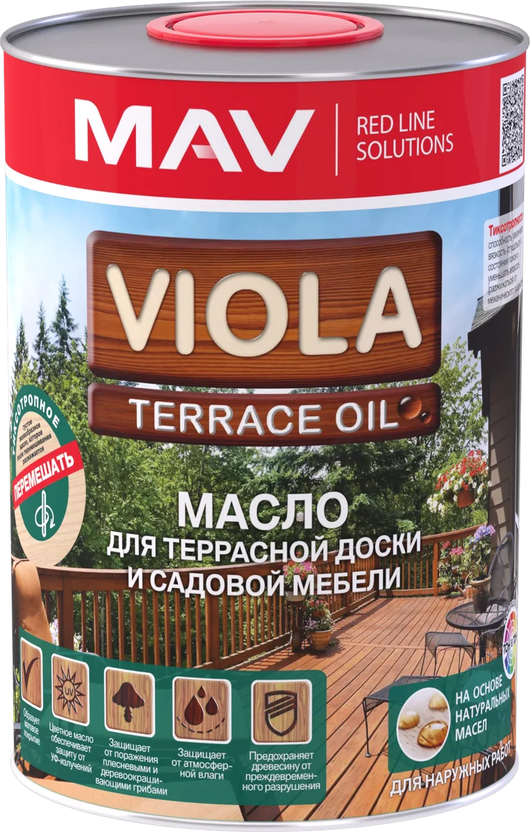 Oil VIOLA OIL for decking, Bescvetnoe-1, 1 l